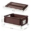 Caja de Libros Plegable Multicapa debajo de la Mesa Estante de Almacenamiento para Snacks Carrito de Almacenamiento con Ruedas de Pie para Dormitorio Estudiantil