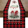 Nuevo camino de mesa navideño transfronterizo tipo lino mantel largo decoración de mesa navideña