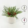 Las agujas de pino suaves de plástico artificial más vendidas de Amazon con bayas rojas, agujas de pino Fornock, accesorios y decoraciones DIY para árboles de Navidad