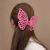 Pinza de mariposa estilo coreano, horquilla grande de mariposa hueca de doble capa, elegante pinza de tiburón, pinza esmerilada de alta calidad, tocado para mujer