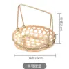 Productos de Cestas de Bambú Hechas a Mano, Cestas Portátiles para Pasteles y Snacks, Charolas Tejidas para Snacks, Cestas de Bambú, Cestas para Almacenamiento de Verduras