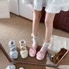 Sapatos Novos Pu Yuemeng Confissões Originais Disposto a Aumentar Sapatos Femininos Lolita Sola Grossa Laço Estilo Faculdade Sapatos JK