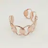 Estilo Niche Europeo y Americano, Fresco y Minimalista, Pulsera Abierta Exagerada, Pulsera Ancha de Metal Hueco Plateado, Pulsera de Fiesta, Vintage