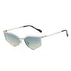 Gafas de Sol Metálicas Ojo de Gato, Gafas de Personalidad Estilo Europeo y Americano Poligonales, Gafas de Sol con Forma de Diamante Y2K Cyber Technology Runway de Amazon