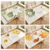 Mantel de Mesa Vegetal Floral Fresco y Sencillo, Impermeable, Resistente al Aceite, Lavable, Mantel Rectangular para Mesa de Comedor, Lujo Ligero, Sensación de Alta Gama, Mantel Individual de PVC
