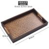 Bandeja de Madera Maciza y Bambú, Bandeja Larga para Frutas, Mesa de Centro para Sala de Estar, Juego de Té Japonés, Bandeja de Té, Club de Hotel, Estilo Tailandés Feng Shiai