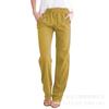 Pantalones Casuales de Algodón y Lino de Talla Grande Transfronterizos Verano 2024 para Mujer Estilo Casual con Tirantes Pantalones Rectos Ebaywish
