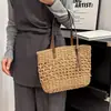 Bolsas Femininas, Estilo Coreano Retro Uma Alça Bolsinha de Palha Vazada, Bolsa Trançada de Design de Nicho, Bolsa de Praia para Férias na Beira-Mar