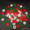 Nuevo Copo de Nieve Blanco de Madera Navideño del Fabricante Decoración Navideña Hecha a Mano DIY Astillas de Madera Dibujo Animado Copo de Nieve Blanco Madera