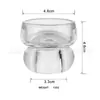 Portavelas de Cristal Estilo Francés, Vaso para Velas, Vela Aromática, Portavelas de Té, Portavelas de Hongo, Recipiente para Atmósfera Romántica para Comedores y Salas de Estar