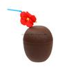 Decoração de Festa Havaiana com Copo de Coco Ponderado de 52g, Copo de Abacaxi com Canudo de Flor de Hibisco, Testado pela FDA