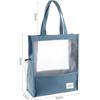 Bolsa de malla para examen Bolso tote de un hombro Bolsa para tutor Bolsa con cremallera Archivo A4 datos Malla transparente capacidad