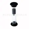 Reloj de arena negro 10/15 segundos 1/2/3/10/30/60/120 minutos temporizador en stock fábrica de artesanías de reloj de arena