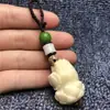 Raíz de Bodhi Tallado Flor de Loto Raíz de Loto Hoja de Loto Bolsa de la Suerte Colgante Pequeño Creativo Llavero Cadena de Teléfono Móvil Colgante