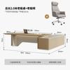 Mesa de Luxo Leve Mesa de Chefe Estilo Minimalista Moderno Combinação de Mesa e Cadeira de Escritório Padrão Madeira Maciça Mesa Executiva de Chefe Foshan