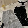Pantalones de Campana de Lunares para Niñas Primavera y Verano Leggings Infantiles Estilo Coreano Modernos Delgados Pantalones para Caminar para Bebés Niñas