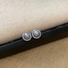Pendientes de perlas redondas con flor de diamante y aguja de plata, pendientes geométricos de alta gama, pendientes sencillos franceses para mujer