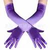 Accesorios para Mujer de los Años 1920 Spandex Satén Flocado Guantes de Charol Accesorios de Disfraz para Fiesta de Baile Transfronteriza en Stock