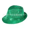 Sombrero de Copa con Lentejuelas para Adultos Transfronterizo Sombrero de Jazz Británico con Luz LED Sombrero para Actuación en Escenario Sombrero Personalizado de Moda