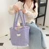 2755 Estilo Japonés Estilo Estilo Nube Burbuja Flor Bolso de Hombro Bolso Chaleco Estudiante Femenina Bolso de Mano Simple Bolso de Lona