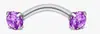 Joias de Piercing Europeias e Americanas de Aço Inoxidável Transfronteiriças Zircônia Redonda Stud para Sobrancelha Barra Curva Argola para Sobrancelha Piercing Corporal