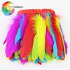 22 colores al por mayor, encaje de plumas de ganso, gran borde de tela flotante, 2 metros, un paquete de cinta de plumas de falda de plumas de pollo