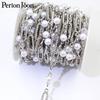 Ponto inclui broca anel circular longo arranjo de pérolas corrente de perfuração com pérolas corrente de código de strass decoração para sapatos bolsa acessórios de vestuário