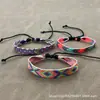 Set de 3 Piezas Venta Caliente Transfronteriza Cuerda de Mano Étnica Bohemia Retro Pulsera Tejida Colorida de Nepal Joyería