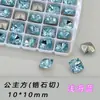 Alternativa a Circonita Cúbica Corte Princesa K9, 10mm Multifacética de Dorso Puntiagudo Piedras Sueltas Grandes, Adornos Brillantes Tipo Diamante al por Mayor para Uñas DIY
