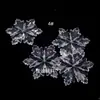 Colgante DIY copo de nieve transparente transfronterizo Accesorios navideños 65-6.7mm cristal acrílico copo de nieve