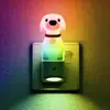 Luz de Noche de Mesita de Noche GY158 Perro Dachshund de Vinilo Lindo Luz de Color RGB Sensor de Luz de Noche para Habitación Infantil, Modelo de Enchufe