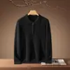 Suéter Pulóver Casual de Negocios para Hombre Baicai con Cuello Polo, 100% Cachemira Pura, Media Cremallera