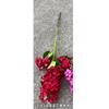 Fábrica de flores artificiales para bodas de color rojo rosa, decoración de fondo de camino de boda de color rojo violáceo, fuente de flores falsas, fábrica al por mayor