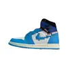 Zapatos Putian transfronterizos AJ1 de caña alta para baloncesto en Obsidiana y Azul Universitario, Jordan 1 en Gris Humo, zapatos para hombre, zapatos para mujer, zapatos para pareja, zapatos para correr