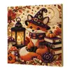 Estación independiente transfronteriza Amazon Halloween Gato Perla Diamante Pegatinas Perro Animal Hecho a Mano Pintura de Pedrería Pintura de Perlas