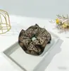 Elástico de Cabelo Estilo Coreano com Estampa de Leopardo para Mulheres, Faixa de Cabelo Grande para Prender o Cabelo em um Coque, Acessório de Cabelo para Meninas