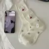 Calcetines de dibujos animados de cachorro hasta la pantorrilla, versátiles y lindos, hechos de algodón puro, estilo japonés, adecuados para primavera y otoño, estilo ins moderno, calcetines de estudiante de moda