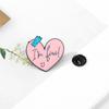 Etiqueta original Inglês carta cartoon broche inspirador positivo slogan doce estilo liga de zinco Espinho pino emblema
