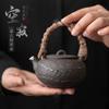 Olla de barro Zhai Mugu vacía olla de haz vintage Camino Zen barro de roca viejo plata tetera kung fu hecha a mano filtro de agujero de bola preparación de té