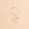Comercio Transfronterizo de Amazon Tobillera Anillo Mobius Símbolo Infinito Cadena Fina Dorada Cadena para Dedo del Pie Elegante Simple
