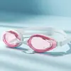 Gafas de Natación para Adultos Marco Grande HD Impermeables Antivaho Miopía Protección Ocular para Buceo Gafas de Natación Equipo Profesional Gorro de Natación Transfronterizo