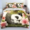 Comercio Exterior 3D ropa de cama para el hogar dibujos animados lindo panda funda de edredón Amazon AliExpress wish fabricantes de ropa de cama de tres piezas al por mayor