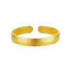 Tienda de Oro Mismo Estilo Joyería Chapada en Oro con Símbolo de Fortuna y Pulsera del Sutra del Corazón para Mujer, Diseño de Nicho, Abierta, Lujo Ligero, Pulsera de Joyería de Moda
