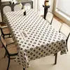 Mantel al por mayor estilo americano, impermeable y a prueba de aceite, mantel de mesa de comedor sin lavado, PVC rectangular impreso, tacto de lujo ligero y alta gama, mantel para mesa de centro