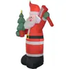 Decoración Inflable de Santa Claus Transfronterizo de 6 pies Árbol de Navidad Arreglo para Exteriores Modelo de Aire Navideño Modelo Inflable