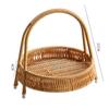 Novo estilo imitação rattan cesta de armazenamento tecida à mão suporte multicamadas dissipar suporte doméstico hotel lanche prato cesta de frutas