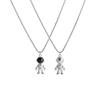 Collar de Astronauta de Acero de Titanio para Mujer Hip-Hop Hombres Tendencia ins Colgante Cadena Larga de Lana Versátil Camiseta Accesorios para Hombres