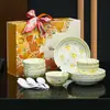 Vajilla de Cerámica, Juego de Tazones, Platos y Platos de Servir, Regalo de Agradecimiento de Boda, Regalo Promocional de Inauguración de Negocio, Regalo para Eventos, Regalo de Reunión Anual