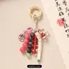 Colgante de Bolsa de Cristal Tejido a Mano, Nuevo Llavero de Cuenta Bodhi Semilla Cumplidora de Deseos Estilo Chino, Decoración Artística para Bolsa