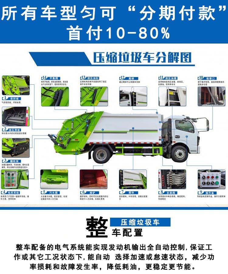东风天龙18吨垃圾压缩车6吨垃圾转运车上户方便送车到家